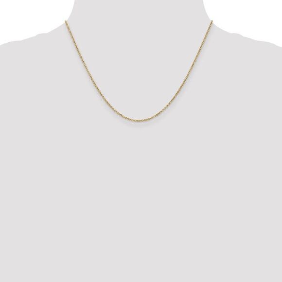 1.4mm, 14k Yellow Gold Solid Link Cable Chain Necklace, 18 Inch - Picture 2 of 8